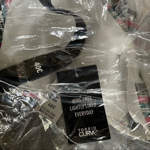 NWT Torrid Lightly Lined Wire Free Everyday Bra Microfiber Plaid - Picture 5 of 5